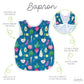 Bapronbaby Organic Produce Bapron - No Neck Tie Safer Bib For Baby & Toddler - Soft Waterproof Stain Resistant - Machine Washabl