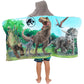 Franco Kids Bath And Beach Soft Cotton Terry Hooded Towel Wrap, 24 In X 50 In, Jurassic World