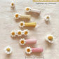 Cherssy 2' Daisy Flowers Hair Clips For Girls, 12 Pcs Cotton Fully Lined Alligator Clips, Non Slip Floral Baby Barrettes Hair P