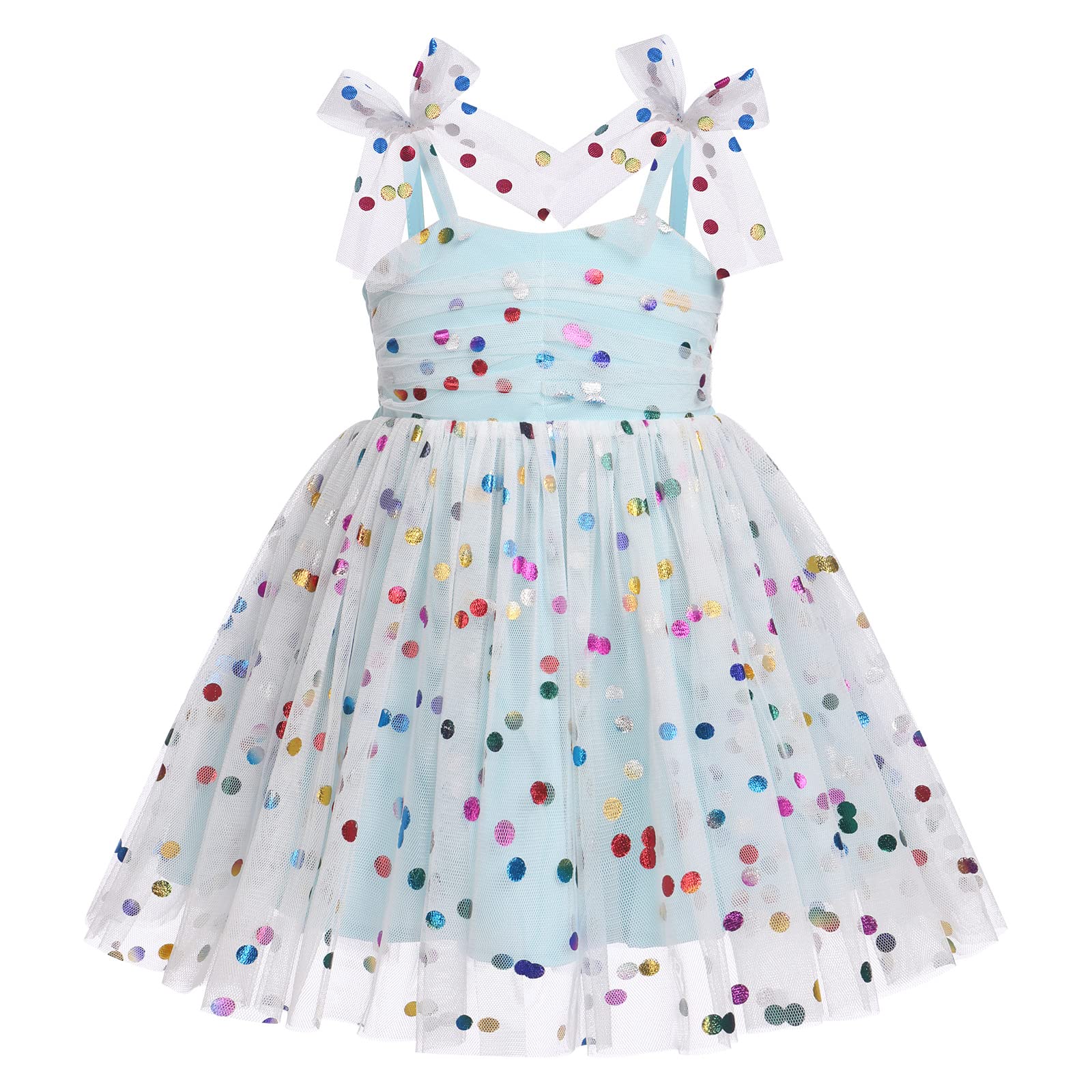 Baby Girls Sequin Polka Dot Tutu Dress Summer Sleeveless Backless Prin – Cutebab WBBAPB0C1M1GL3S