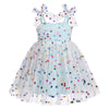 Baby Girls Sequin Polka Dot Tutu Dress Summer Sleeveless Backless Princess Birthday Party Dresses Toddler Little Girl First Comm
