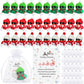 Lunmon 200 Pcs Christmas Party Favor 50 Pcs Merry Christmas Rubber Duck 2 Inch Sunglass Joy Green Red White Duck for Bath Pool 5