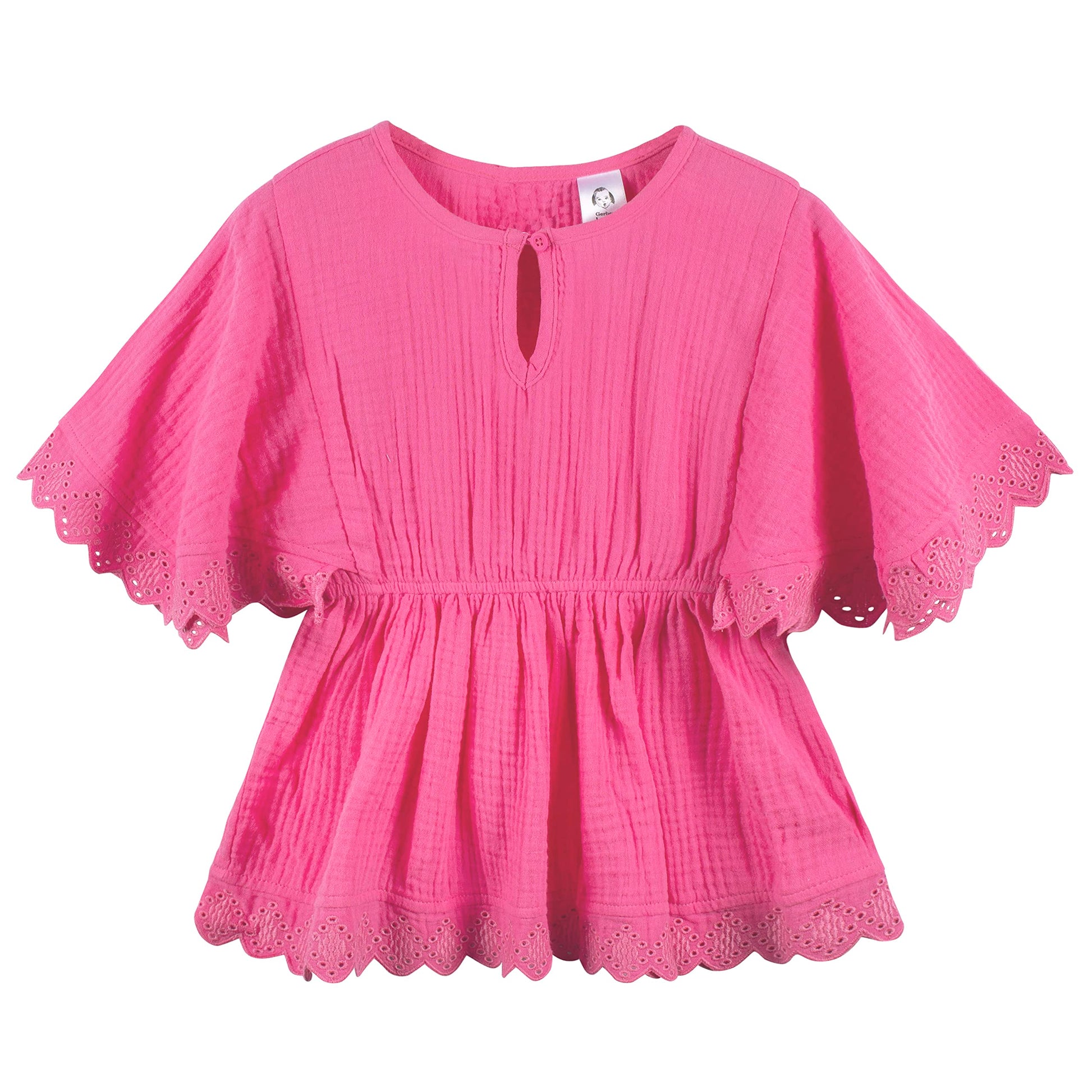 Gerber Baby Girl'S Standard Toddler Kaftan Swim Cover Up, Pink, 6-9 Months