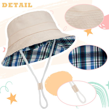 Durio Kids Bucket Sun Hat Toddler Hats Boys Age 1-2 2-4 Sun Hats For Kids Beach Summer Hat A Khaki 4-8 Years