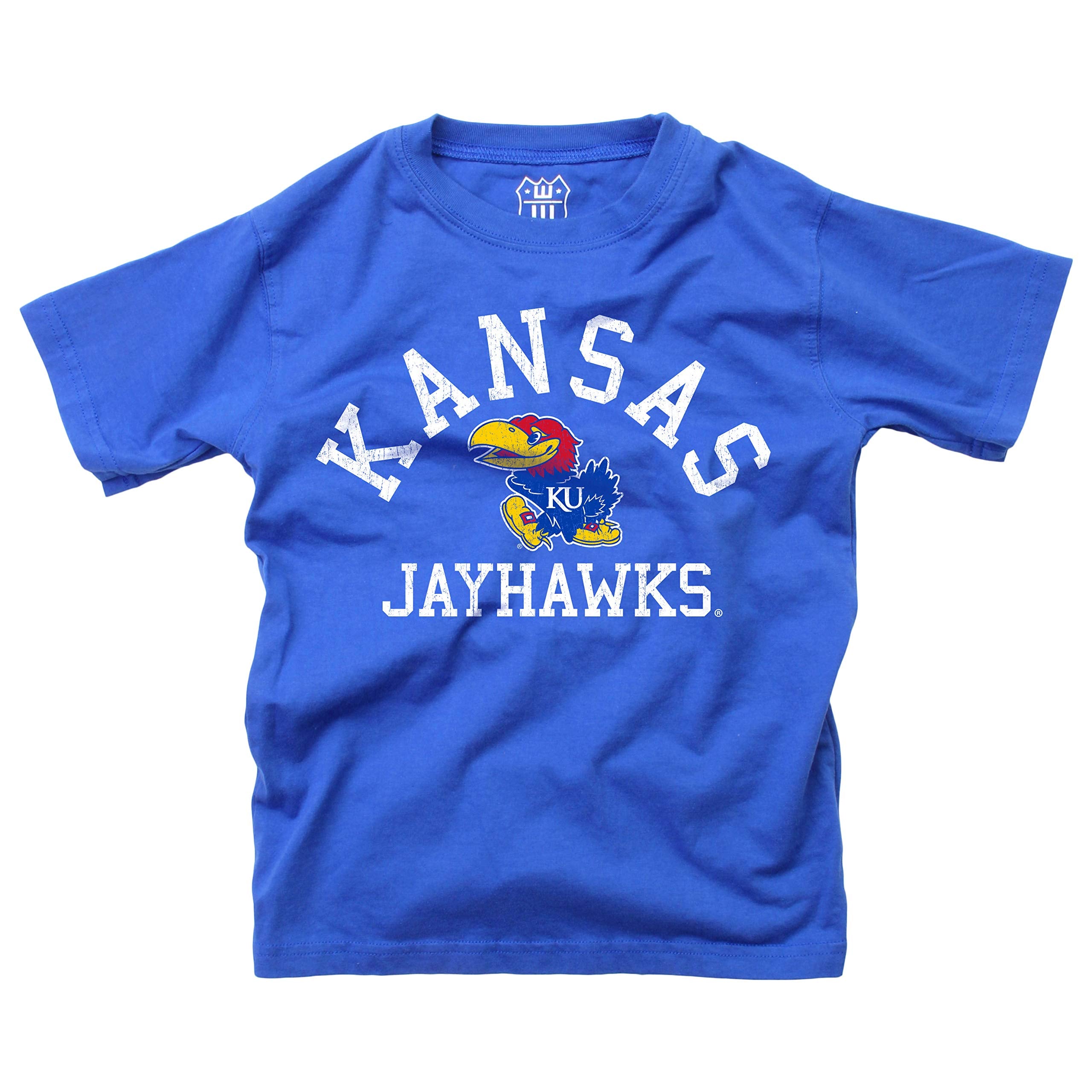 Wes And Willy Ncaa Kids Ss Organic Cotton Tee Shirt, Kansas Jayhawks, Xl, Blue M WBBAPB088G184QM