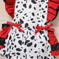 Newborn Dalmatian Costume Baby Girl Black and White Devil Costume Kids Dress up Cosplay Halloween Dalmation Outfit Toddler Infan