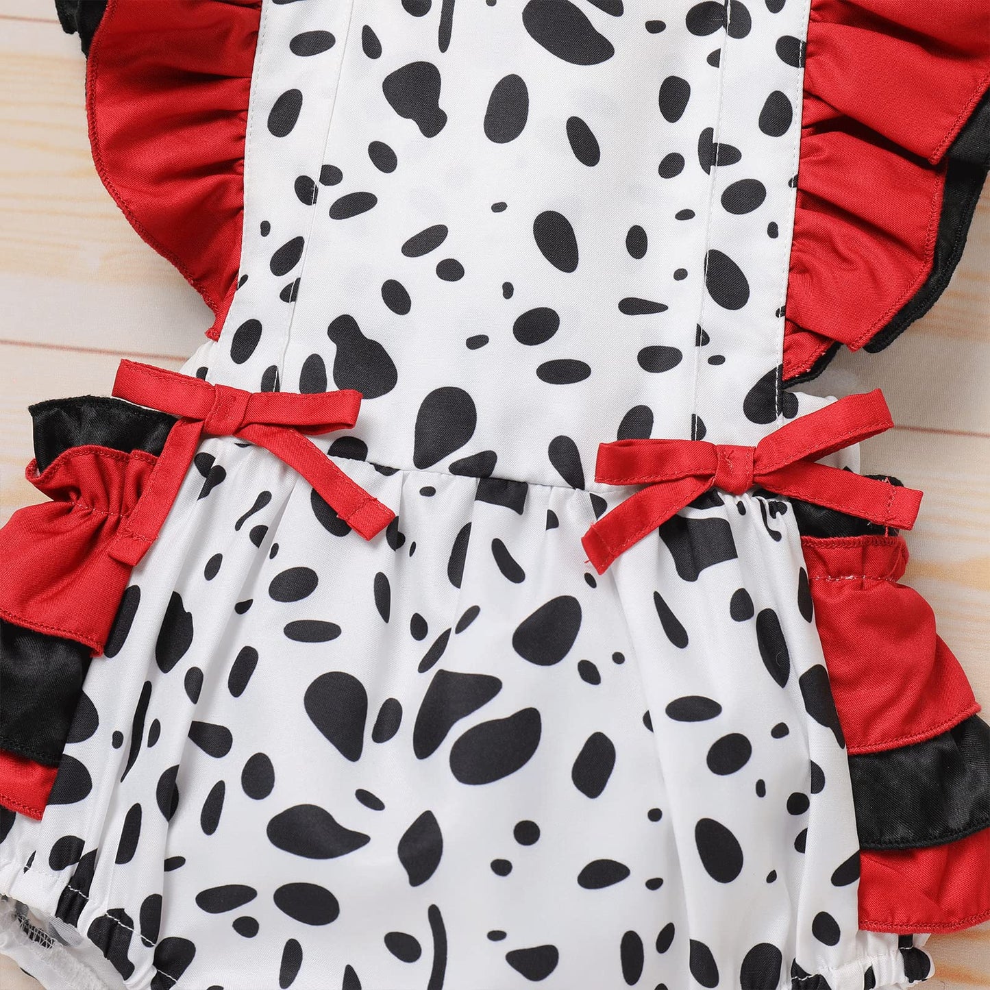 Newborn Dalmatian Costume Baby Girl Black and White Devil Costume Kids Dress up Cosplay Halloween Dalmation Outfit Toddler Infan