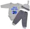 Unique Baby Boys This Is How I Roll Hanukkah Layette Set Cap (18 Months)