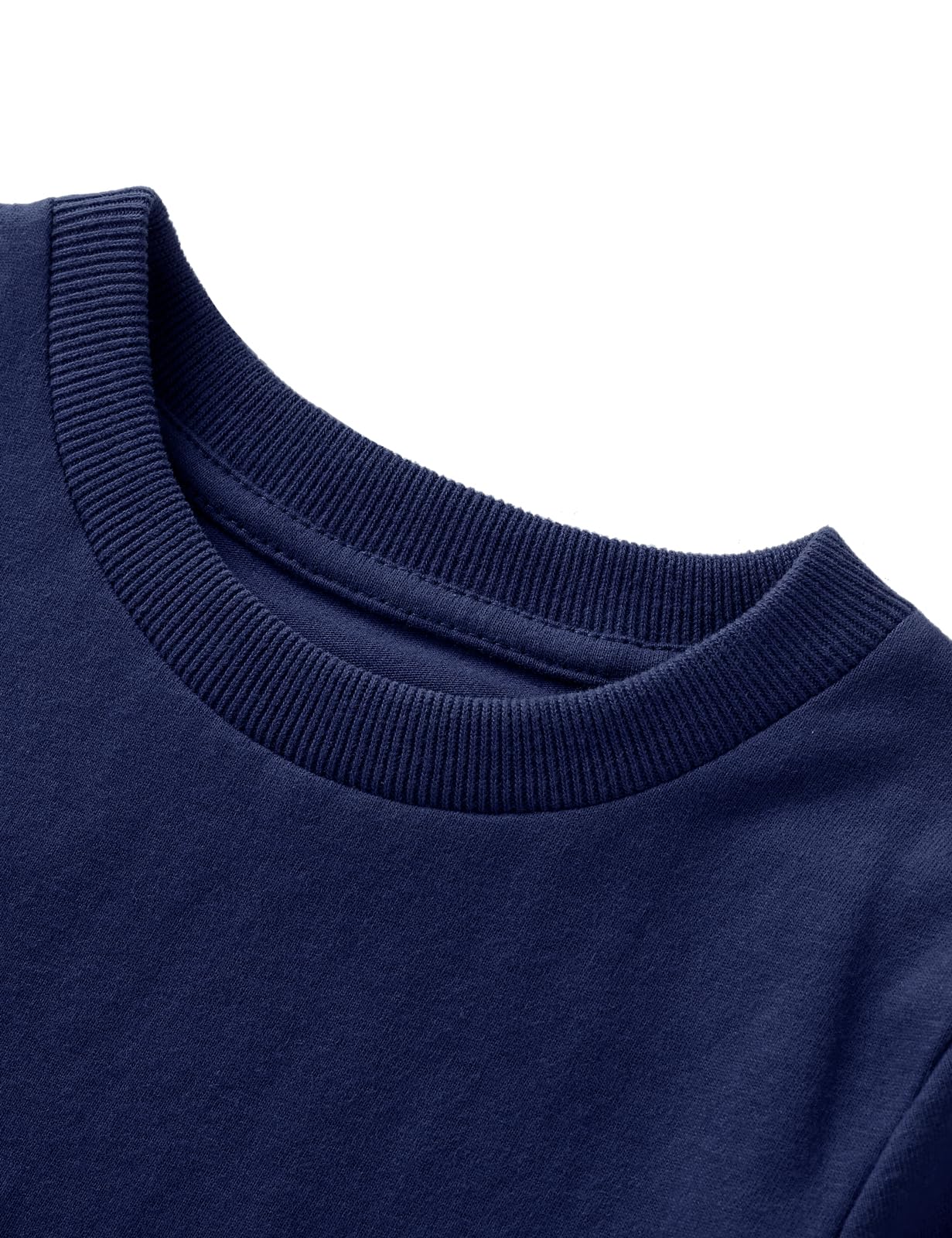 Cosland Boys Navy T-Shirts Kids 100% Cotton Plain Tee, X-Small