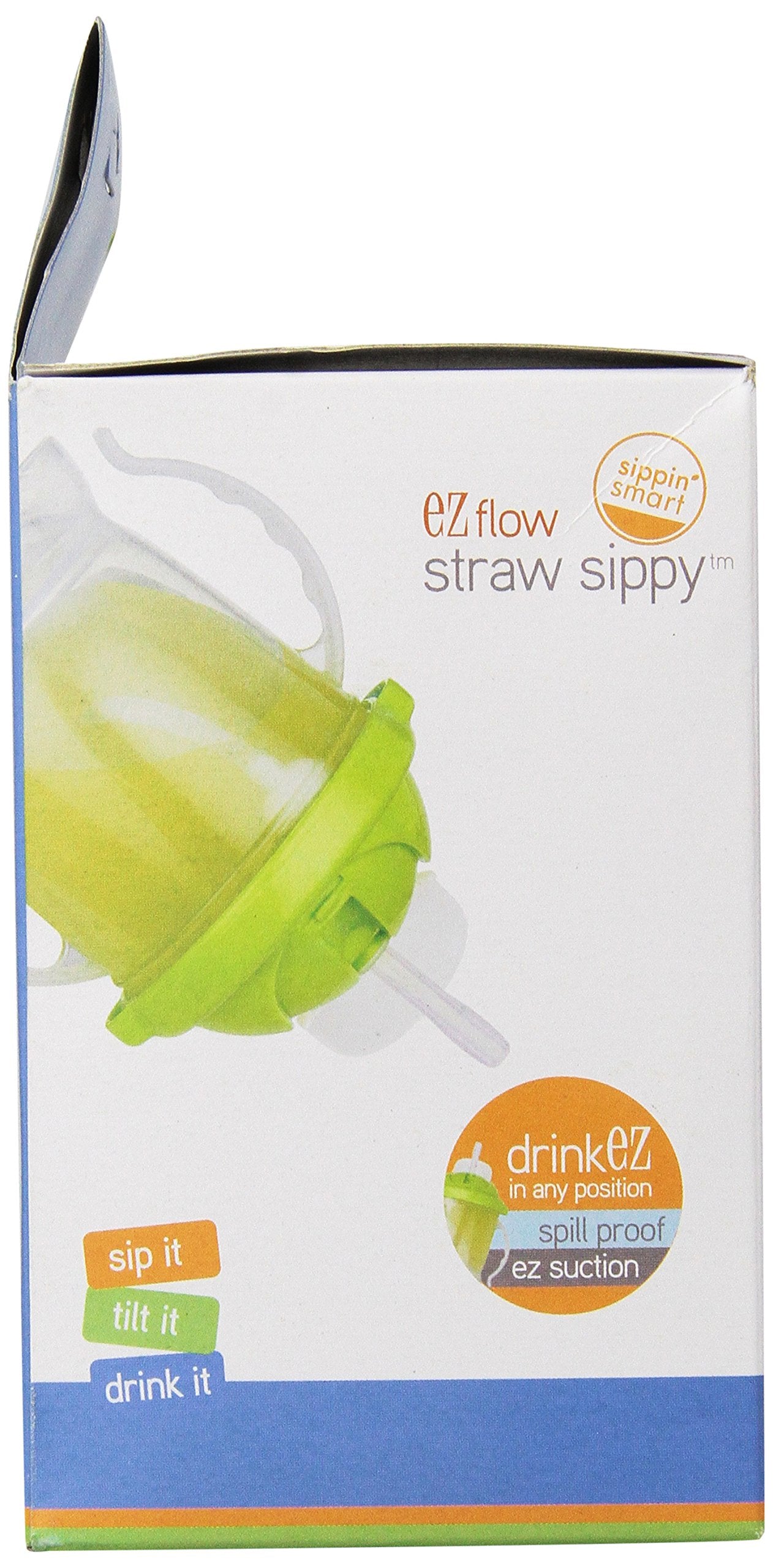 Innobaby Sippin' Smart Ez Flow Straw Sippy Cup, Green, 10 Ounce
