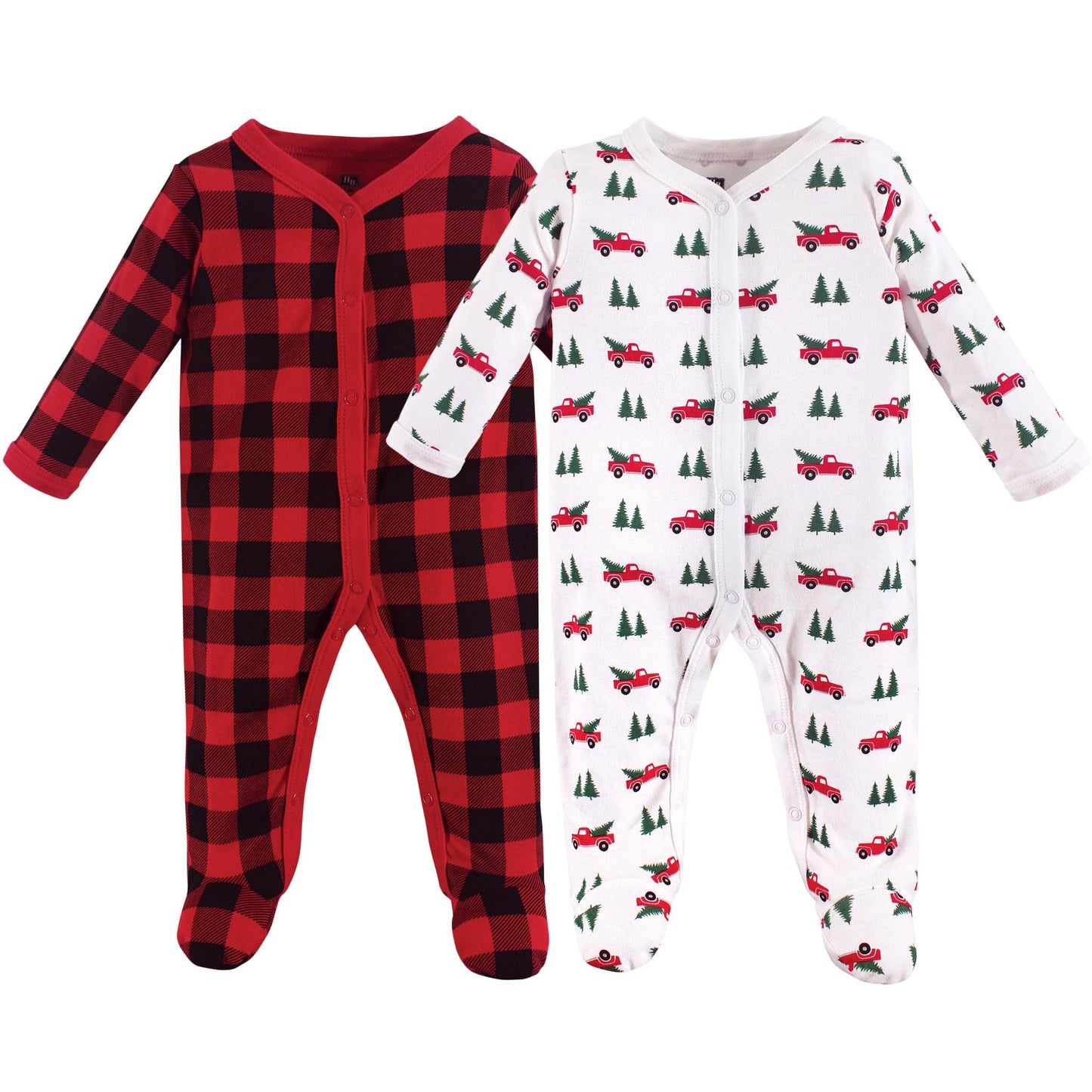 Hudson Baby Unisex Baby Cotton Sleep And Play Coverall, Christmas Tree, 0-3 Months 3M Us