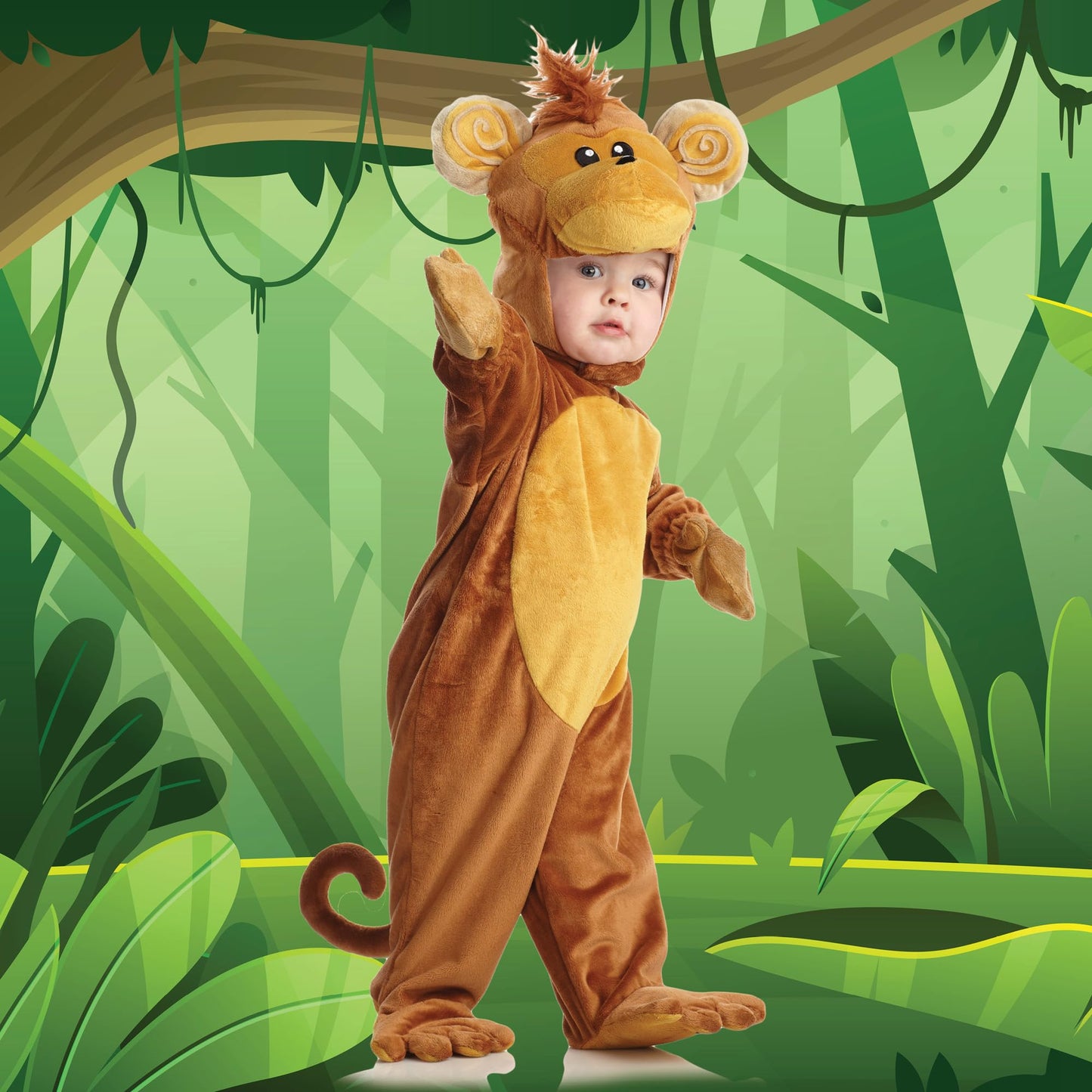 Toddlers Cute Monkey Costume for Halloween and Dress Up - Monkey