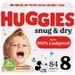 Huggies Size 8 Diapers, Snug & Dry Baby Diapers, Size 8 (46+ Lbs), 84 Count