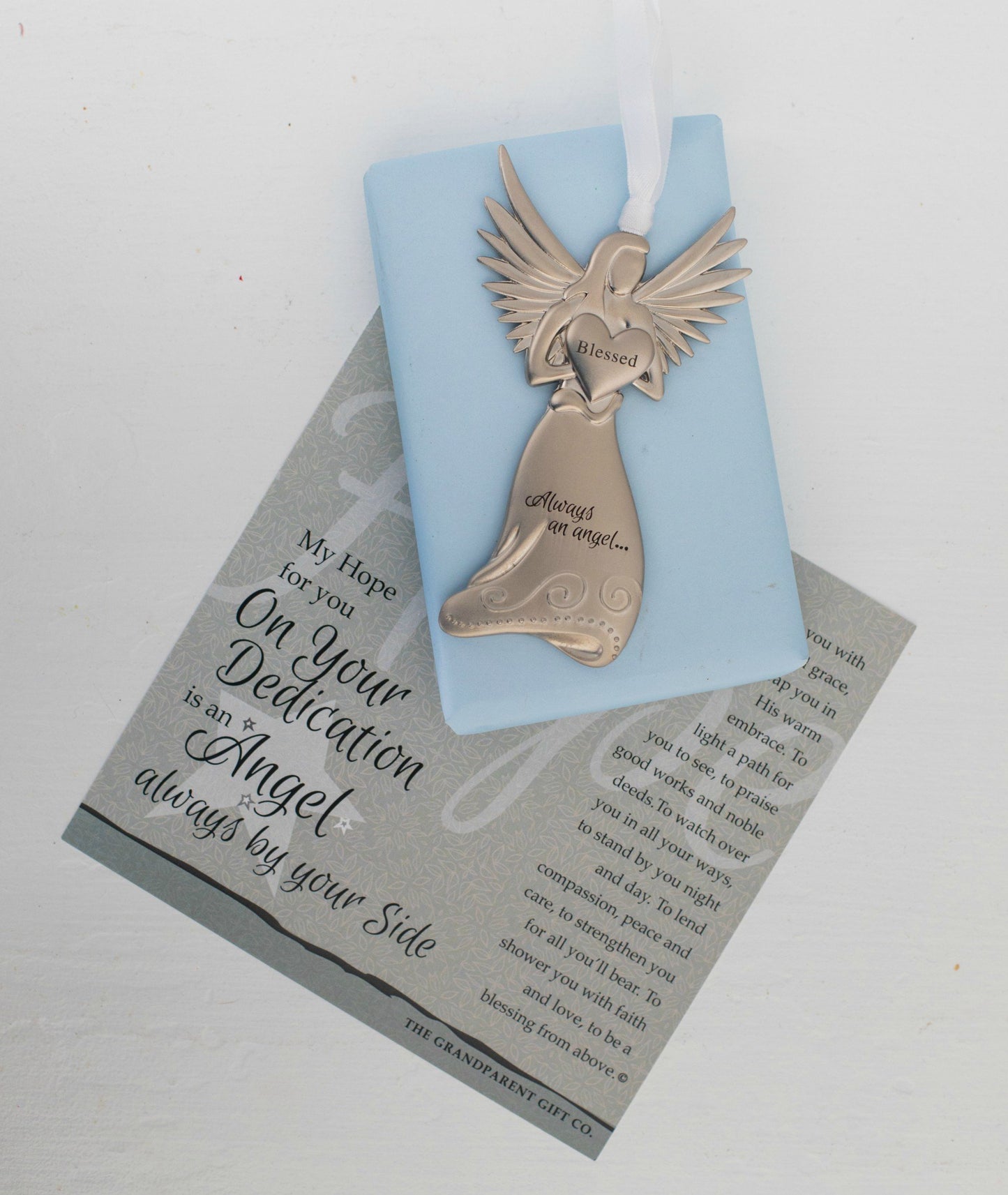 Dedication Gift Guardian Angel Medallion Ornament - Baby Dedication Gift- Child Dedication Gift For Godson/Goddaughter/Grandson/