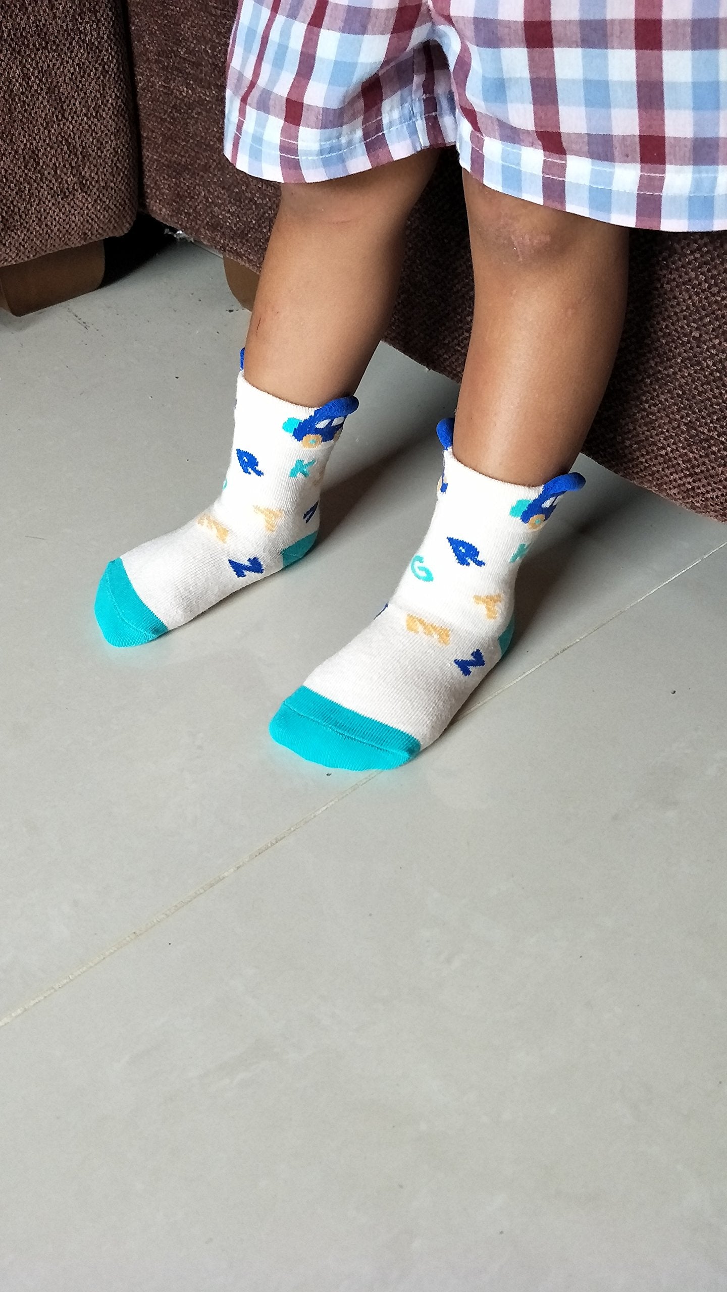 RATIVE Non Skid Anti Slip Cotton Crew Baby Babies Toddler Toddlers Socks for Boy Boys 2T 3T 2T-3T 12-24 12-18 Months With Grip G