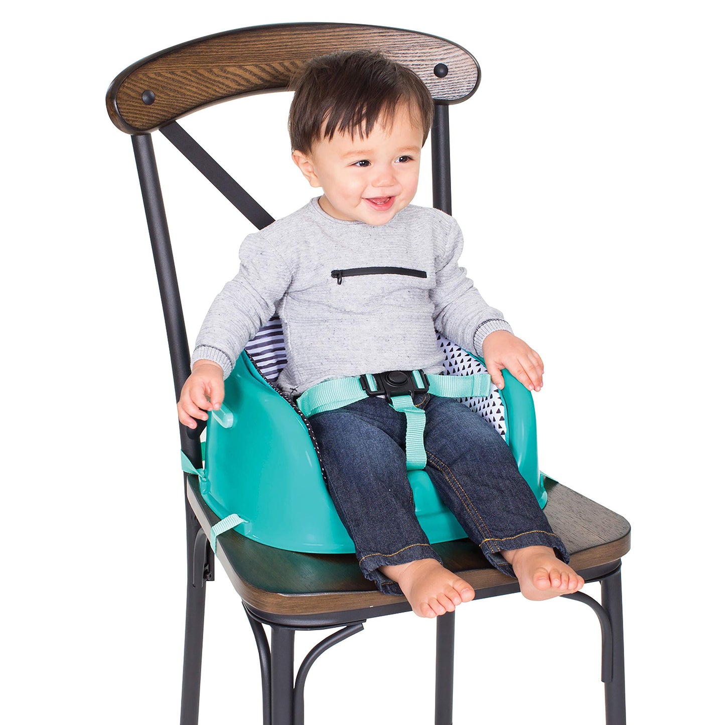 Infantino 3-In-1 Grow-With-Me Discovery Seat And Booster, Baby Activity Seat, Booster Seat For Dining Table With Removable Tray