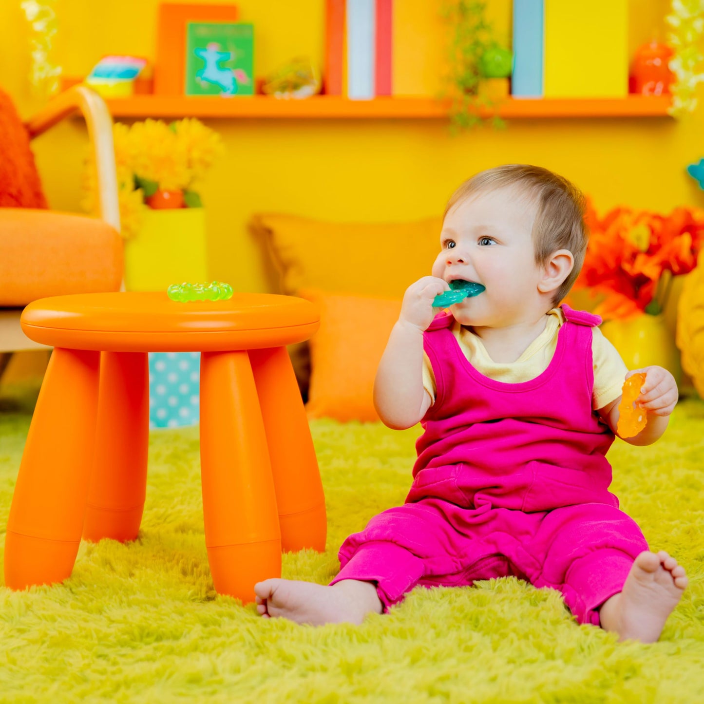 Bright Starts chill & Teethe Water-Filled BPA-Free Baby Teething Toy, Ages 3 Months+
