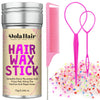 Dolahair Hair Wax Stick & Accessories - Flyaway Control For Kids & Women, 50 Pcs Colorful Elastic Hair Bands, 1 Pcs Slick Back H