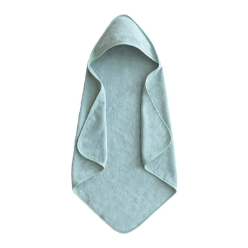 Mushie Baby Hooded Towel | Organic Cotton (Sea Mist)