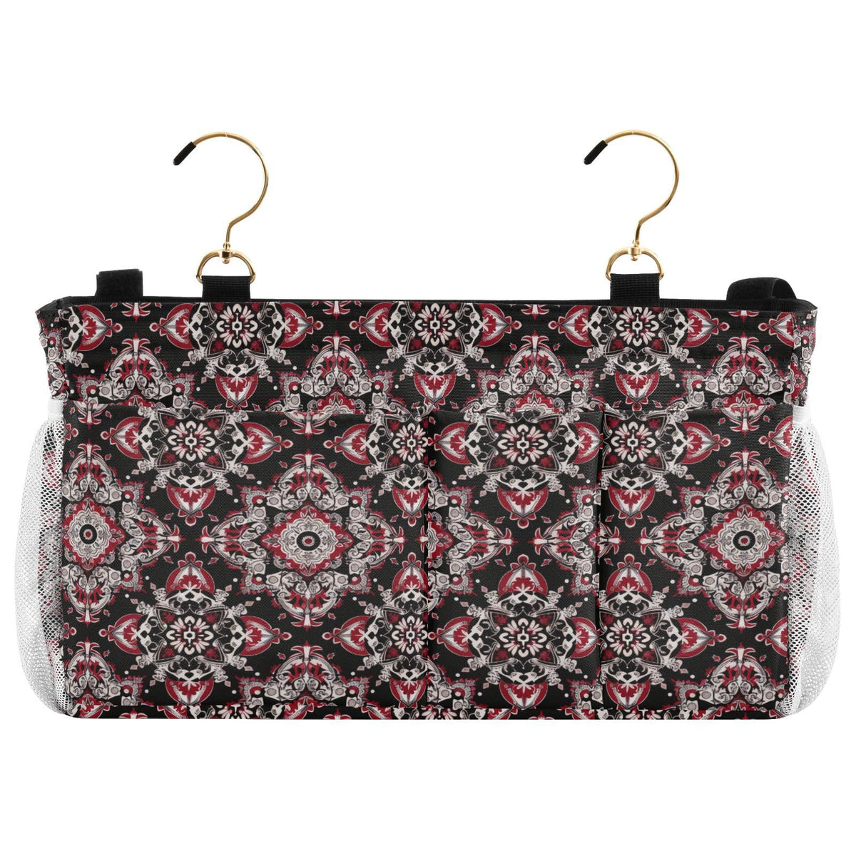 EtherSpher Paisley Cowboy Print Red Black Bedside Hanging Storage Basket Hanging Bag For Baby Bed for Glasses,Books,Mobile Phone