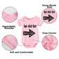 Ysculbutol Baby Twins Bodysuits He/She Did It Twin Outfit Girl Romper With Hat Set(Pink Did 6M)