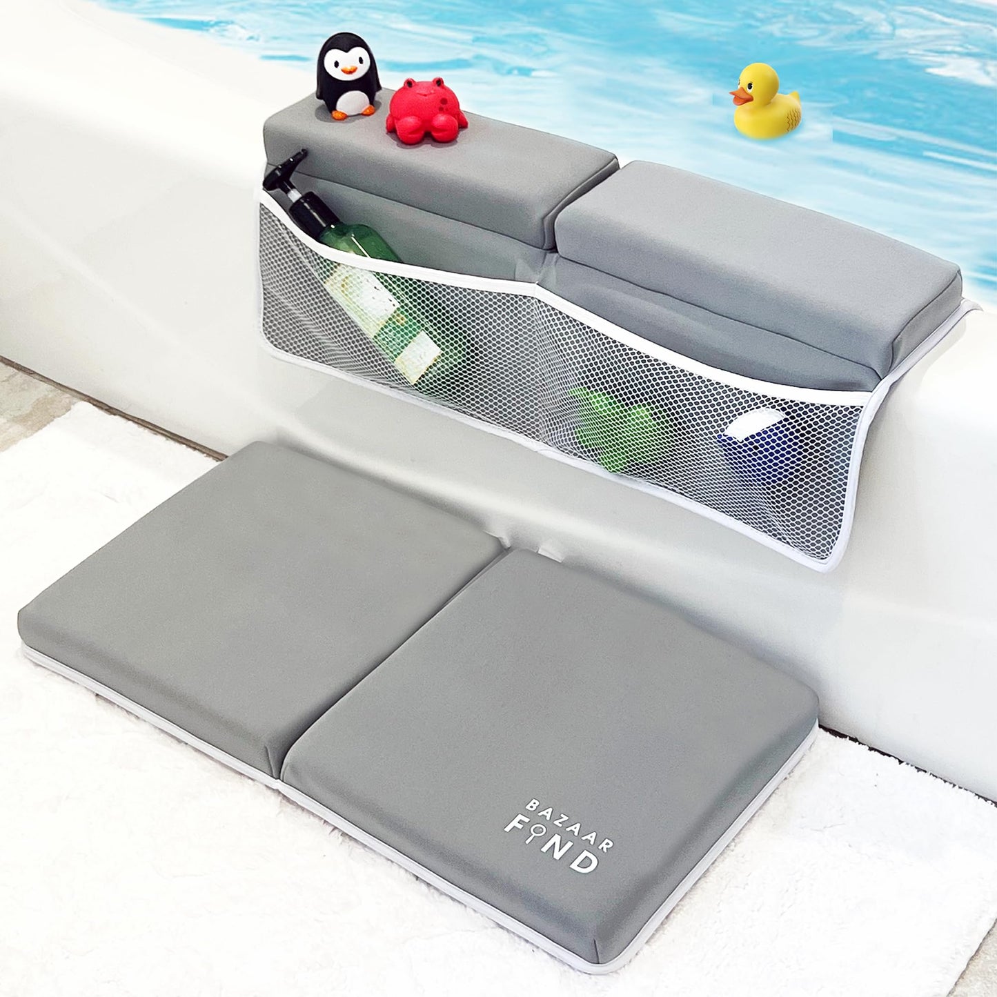 Bath Kneeler And Elbow Rest Pad Set, Comfortable Bath Kneeler, Thick Bath Kneeling Pad For Bathing Baby, Kneeling Pad For Bathin
