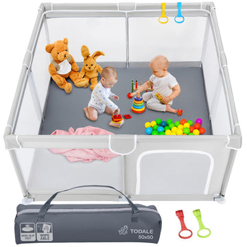 TODALE Baby Playpen, Medium Playpen for Babies and Toddlers, Indoor & Outdoor Kids Activity Center, Kids Safety Play Pens Play (