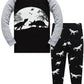 Pajamas For Toddler Clothes Set Glow In Dark Dinosaur Sleepwear Long Sleeve 100% Cotton 2 Piece Kids Pjs(Dark-28 6T)