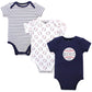 Hudson Baby Unisex Cotton Bodysuits, Baseball, 9-12 Months