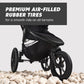 Baby Jogger Summit X3 3-Wheel Jogging Stroller With Hand Brake, One-Hand Compact Fold & All-Wheel Suspension, Midnight Black