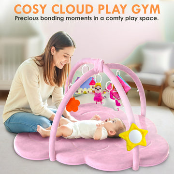 Quokka Baby Play Gym Xl - Unicorn-Themed Baby Play Mat With 6 Large Sensory Toys - Tummy Time Mat For Infant Development - Machi