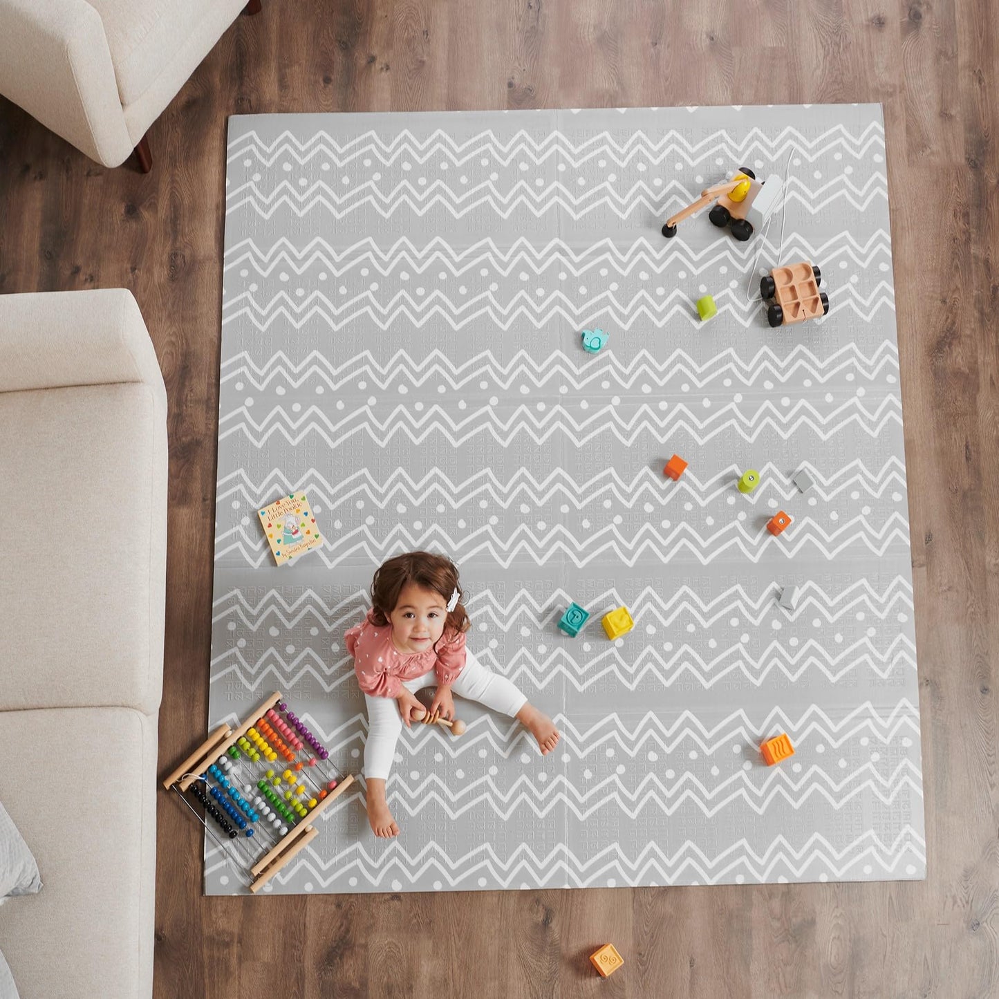 Regalo 77'X71' Extra Large Alphabet Play Mat For Babies And Toddlers, Alphabet Animal And Object Learning Mat, Non-Toxic Water