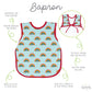 Bapronbaby Eric Carle Rainbow Caterpillar Bapron - No Neck Tie Safer Bib For Baby & Toddler - Soft Waterproof Stain Resistant -