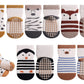 Exegawe Toddler Non Slip Socks, Cute Baby Socks With Grips Crew Socks 5 Pairs(G,L/3-5Y)