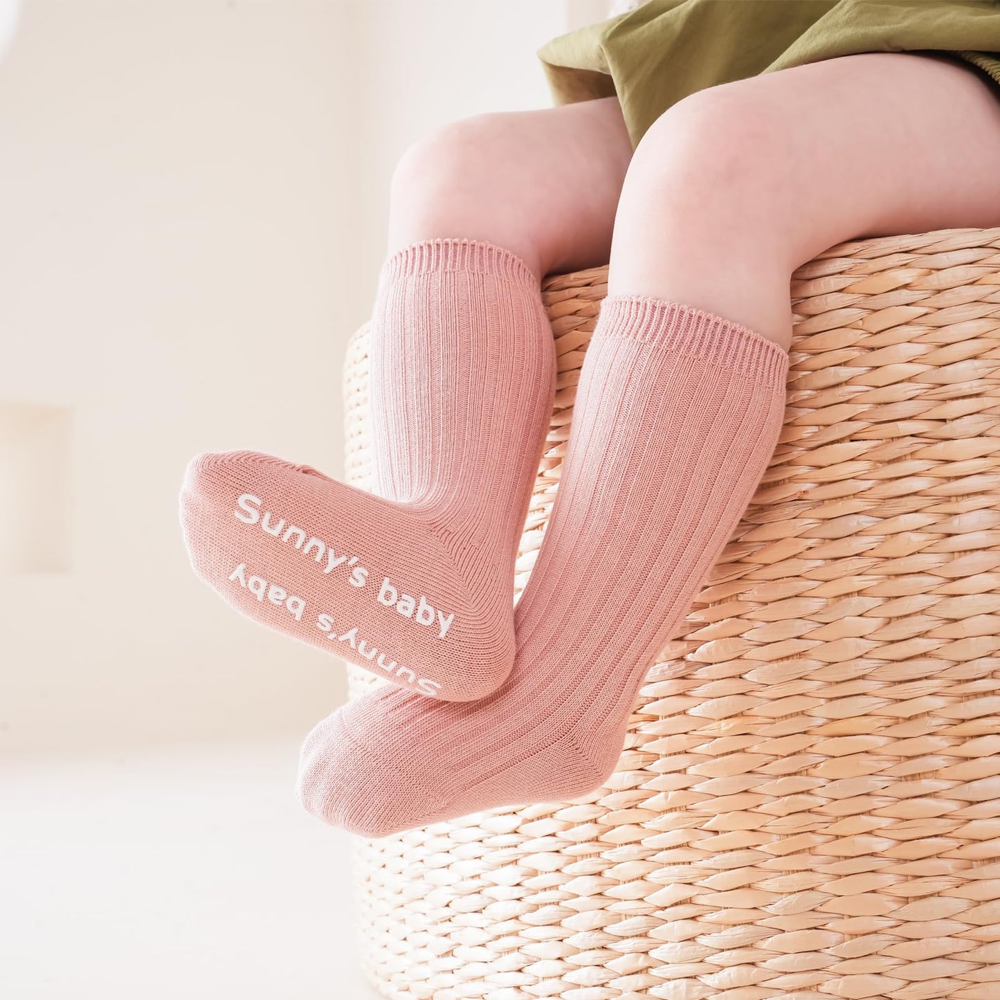 Zumou Toddler Knee High Socks Non Slip Anti Skid Baby Boy Girls Seamless Long Stockings (1-3T, 6 Pairs Assorted)