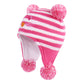 Langzhen Toddler Kids Infant Winter Hat,Earflap Knit Warm Cap Fleece Lined Beanie For Baby Boys Girls (Cat -Rose, 6-12 Months)