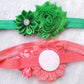 QandSweet Baby Girl Headbands with Polygonal Flower Inlay Rhinestone for Photography (16 Pack)
