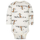 Gerber Baby Boys' 6-Pack Long-Sleeve Onesies Bodysuit, Jungle Blue, 6-9 Months