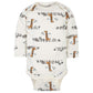 Gerber Baby Boys' 6-Pack Long-Sleeve Onesies Bodysuit, Jungle Blue, 3-6 Months