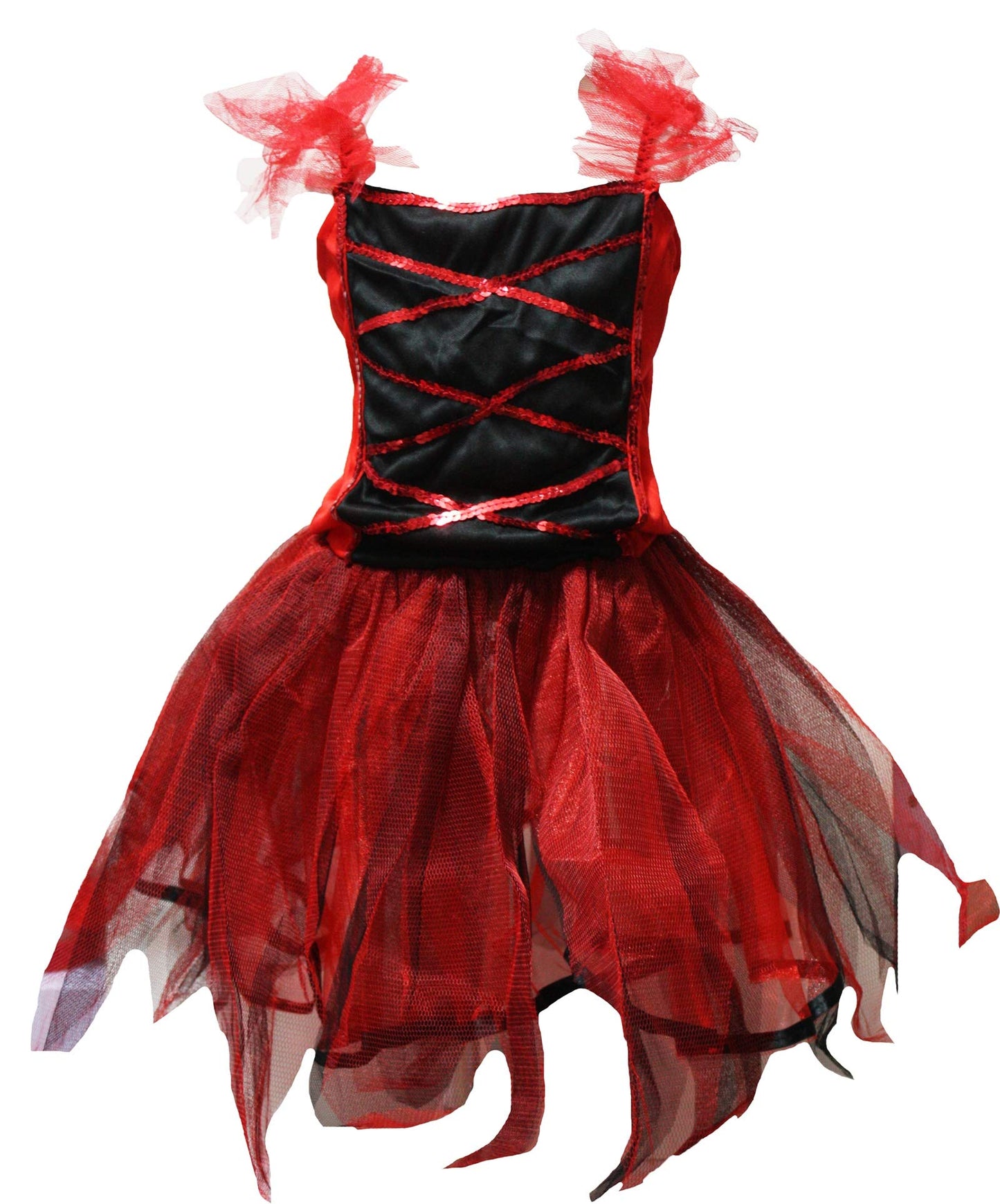 Petitebella Devil Costume Dress 1-12Y (Red, 10-12 Years)