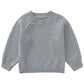 Pureborn Baby Boys Girls Pullover Sweater Cotton Knit Warm Crewneck Long Sleeve Tops Solid Gray 12-18 Months