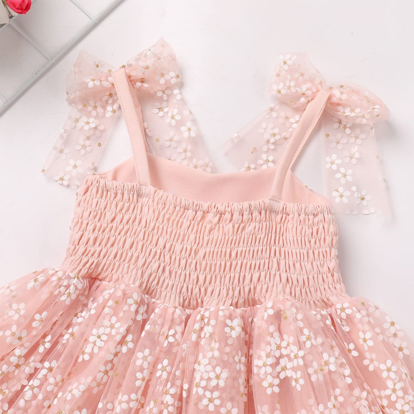 Idopip Baby Girls Sequin Polka Dot Tutu Dress Summer Sleeveless Backless Princess Birthday Party Dresses Toddler Little Girl Fir