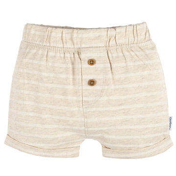 Gerber Baby 3-Pack Knit Shorts, Grey