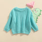 Infant Toddler Baby Girl Boy Knit Sweater Pullover Sweatshirt Warm Long Sleeve Shirt Tops Knitted Fall Winter Clothes (Cyan, 9-1