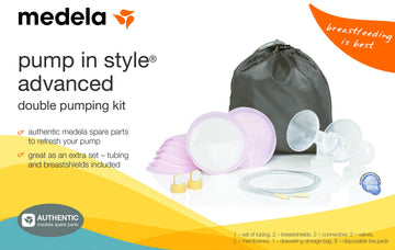 Medela Pump In Style Advanced Double Pumping Kit With Authentic Medela Spare Parts, Includes Breast Shields, Connectors, And Acc