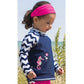 Navy Blue Baby Girl Long Sleeve Rash Guard By Sun Smarties, Seahorse, 12 Mo.