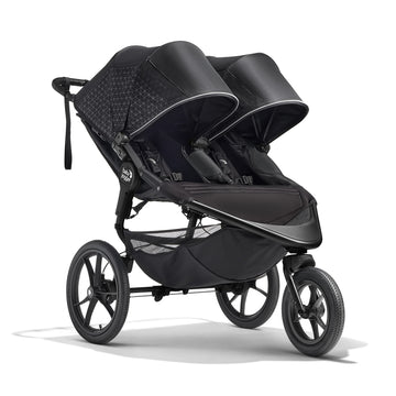 Baby Jogger Summit X3 Double Jogging Stroller, Midnight Black, Buggy For Two, Smooth Ride For Walking Or Jogging, Compact Fold,
