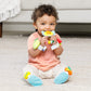 Infantino Babys 1st Rattle Bundle Gift Set, Wrist Rattles, Foot Rattles, Spin & Teethe Gummy Rattle, Multicolor Fruit-Themed, 3