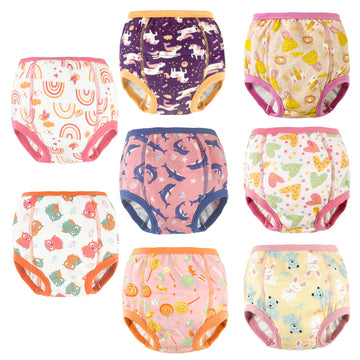 Smulpooti 8 Packs Reusable Potty Training Underwear For Potty Training And Strong Absorbent Training Underwear For Girls 2T