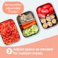 Innobaby Keepin' Fresh Stainless Steel Divided Bento Snack Box With Lid For Kids And Toddlers Bpa Free, 11 Oz., Orange